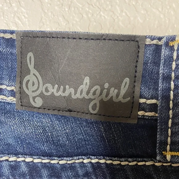 Soundgirl Dark Blue Flare Jeans - Picture 5 of 8
